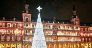 Plaza Mayor square, Madrid, Spain during Christmas