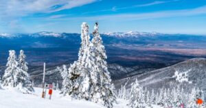 Snowy summit of Santa Fe, New Mexico