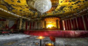 an abandoned ballroom at a catskills resort
