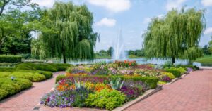 Chicago Botanic Garden fountain
