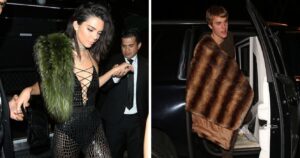 Kendall Jenner going to Delilah's in LA/Justin Bieber getting out of the car at Delilah's