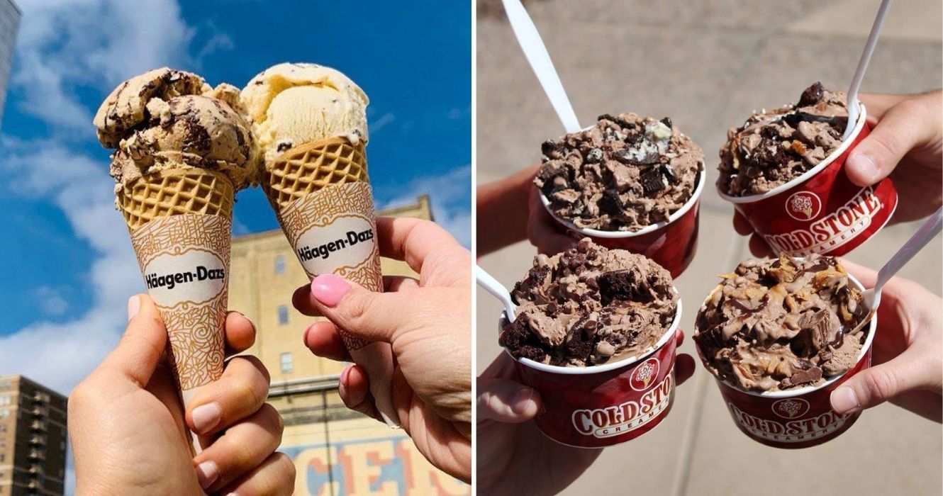 Está ficando frio aqui? Ranking das melhores redes de sorvetes 1 Sorvete Haagen Daz, Sorvete Cold Stone Creamery